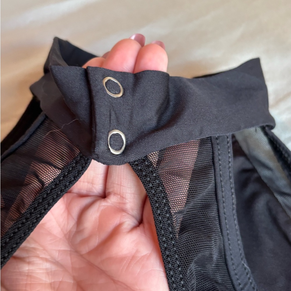 Black High Neck Leotard - Picture 3 of 6